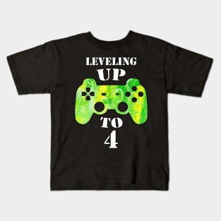 4th Birthday or 4th Anniversary Video Game Gamer Gift Kids T-Shirt